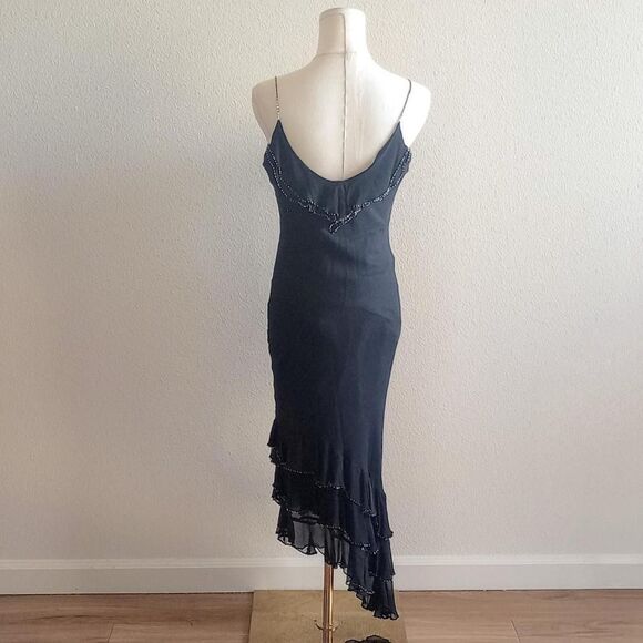 Y2K Silk Beaded Sequin Fairygoth Prom Dress - Picture 2 of 6